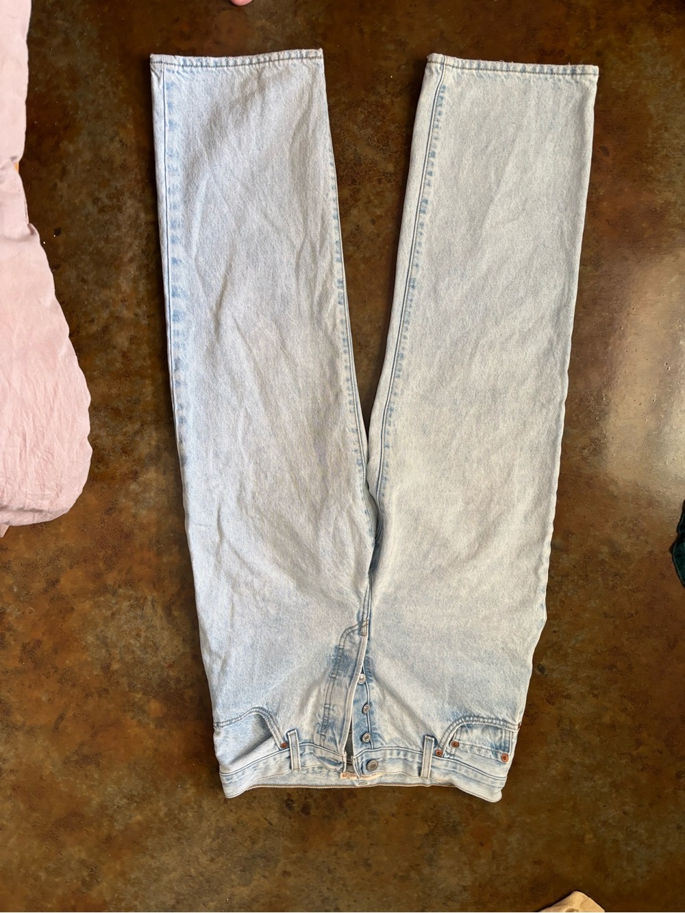Levi's Light Blue High-Rise Straight Jeans